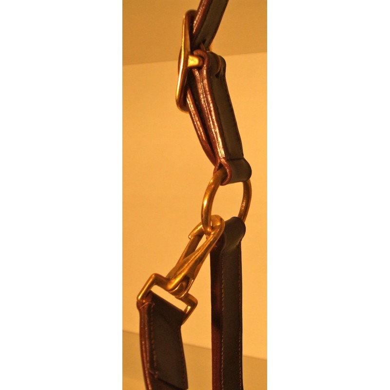 Hammerin Harry Licou De Show Harris Leather Works - Argent Sterling Et Améthyste - Cuir Marron - Style Western - Pour Cheval De 2 Ans équipement équestre Show