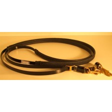  Leather Reins HorseBallTech made of BioThane® - Glossy Black