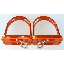 Horseball Steigbügel von HorseBallTech™ - In der Förderung ! Erwachsenengröße - Farbe Orange