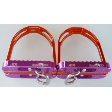 Horse-Ball Stirrup of HorseBallTech™ - On Discount ! Adult Size - Color Orange and Fuchsia