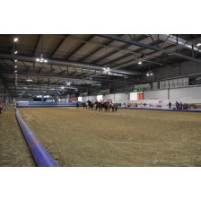 Inflatables tubes for long sides of an Horse-Ball arena.